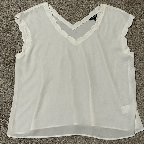 Express Tops - Express scalloped collar shirt. Size XL. Never worn.